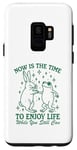 Galaxy S9 Now is the time to enjoy life bunny & frog while you still Case