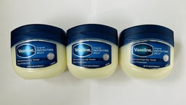 3 x Original Vaseline Pure Protecting Jelly 250ml Dermatologically Tested