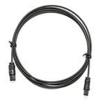 Tec-Digi Câble audio optique numérique Toslink - 1 m - Plaqué or 24 carats - Ultra durable - Fibre optique mâle vers mâle - Pour Home Cinéma, barre de son, TV, PS4, Xbox, Playstation et plus - Noir