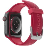 OtterBox Bracelet All Day pour Apple Watch Series 9/8/7/6/SE 2e gen/SE 1e gen/5/4/3 - 42mm/44mm/45mm, Bracelet de rechange en silicone doux au toucher durable pour Apple Watch, Rouge