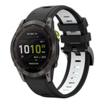 Garmin Enduro 2 Tvåfärgat Klockarmband i Silikon - Svart / Vit