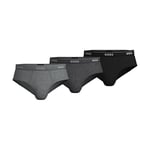 Hugo Boss Men's 3p Us Co 10145963 01brief Us Co Us Co 01breve Us Co 1014596 Briefs, Charcoal/Black/Dark Grey, M UK