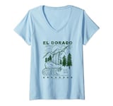 Womens El Dorado Arkansas Neat Travel Souvenir Rustic El Dorado V-Neck T-Shirt