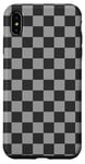 Coque pour iPhone XS Max Motif damier classique gris et noir