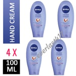 NIVEA Smooth & Softening Hand Cream with shea butter 100 mL , 4 Pack Travel size