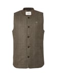 Chevalier Sion Fill100 Tweed Vest Men Dark Brown Glencheck M -