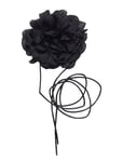 Flower W String Accessories Jewellery Necklaces Statement Necklaces Black Lindex