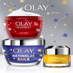 Olay Eye Cream, Retinol Night Cream & Regenerist Day Cream Gift Set for Women