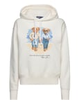 Polo Bear Duo Fleece Hoodie Tops Sweat-shirts & Hoodies Hoodies Cream Polo Ralph Lauren