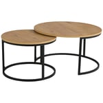 SOFFBORD SET i metall, trämaterial 60-80/60-80/42-45 cm 
