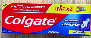 Toothpaste Colgate Proven Protection Liquid Calcium Fluoride Effective 170 g x 2
