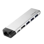 MINIX Aluminum USB-C multiport Hub-Gigabit Ethernet, 4K HDMI,USB 3.0 * 3,SD/Micro SD Reader, USB-C-PD, Compatible with Apple MacBook Air and Macbook Pro. (Silver) Sold Directly by MINIX.