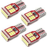 T10 w5w Canbus Vita 4-pack Led lampor m. 18st 4014smd chip