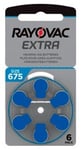 Hörapparatsbatteri Rayovac EXTRA 675, 6st/förp.