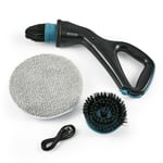 4in1 SONIC SCRUBBER ELECTRIC CLEANING BRUSH KITCHEN BATHROOM CAR SHOES POLISHING