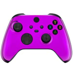 eXtremeRate Replacement Front Housing Shell for Xbox Series X Controller, Chrome Purple Custom Cover Faceplate for Xbox Series S Controller - Controller NOT Included