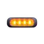 Varningsljus / Blixtljus Strands Dark Knight Strobe light 4LED - 12/24V / 10W / 95 mm, Klar lins