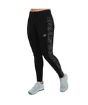 New Balance Womenss Reflective Print Accelerate Tights in Charcoal - Size UK 8-10 (Womens)