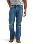 Wrangler Authentics Men's Relaxed Fit Boot Cut Jeans, Medium Indigo, 42W x 30L