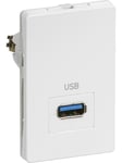 FUGA USB 3.0 udtag 1½ modul, hvid