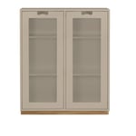 Asplund - Snow Cabinet E D42 Glass Doors - Dark Sand, Ek Sockel - Byråer - Thomas Sandell & Jonas Bohlin - Beige - MDF/Trä