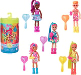 Barbie Chelsea Color Reveal Doll with 6 Surprises Neon Tie-Dye