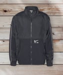 Nike Air Mens Track Jacket  Zip Up Tracktop Black Polyester FN7687 -010  M/L