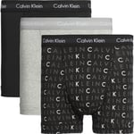 Calvin Klein Stretch Boxer Shorts/ Trunks (3-pack) - White/ Stripe/ Black