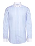 Mango Striped-Print Slim-Fit Suit Shirt Blå