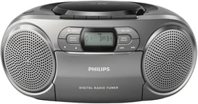 Philips Audio Portable CD Player Radio DAB+ / FM Boombox, Silver