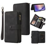 SKALO Samsung A55 5G Big Wallet 17-FACK Plånboksfodral - Svart Svart