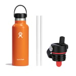 Hydro Flask Standard Mouth Flex Cap + Straw Cap, 532ml (18oz), Mesa