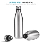 500ml Vacuum Flask Insulated Water Bottle Thermal Sport Chilly Cold Gym Drinking
