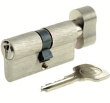 Barillet cylindre à bouton sécurité porte 30 x 30 MM 3 clés 5 goupilles acier la