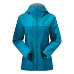 Berghaus Women's Deluge Pro Shell Rain Jacket, Durable, Breathable Coat, Deep Ocean/Jungle Jewel 3.0, 20