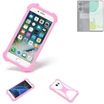 protective ring for Huawei Enjoy P60 Pro Silicone Case Softcase Bumper pink