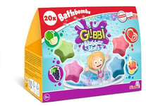 Simba 105953577 – Glibbi Blubber Stars, 20 bombes de bain font bouillir l'eau, 4 parfums et couleurs, emballage durable, jouet de bain, à partir de 3 ans, [Exclusif sur Amazon]