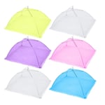 6 Pack 17 inches/44cm Pop up Mesh Screen Food Cover Tent Reusable and Collapsible Food Net Tent Umbrella Covers Keep Out Flies, Bugs, Mosquitoes, Mixed Colour