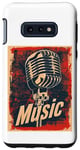Coque pour Galaxy S10e Microphone chanteur vintage rétro chanteur