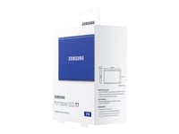 Samsung Portable SSD T7 2000 GB Sininen
