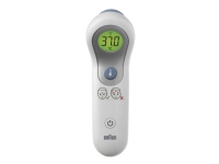 Braun BNT300WE, Beröringsfri termometer, Vit, Panna, Knappar, °C, Kroppstemperatur