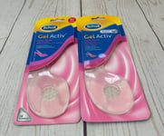 *NEW* 2 x Scholl Gel Activ Open Shoes Insoles, invisible comfort Size UK 3-7.5