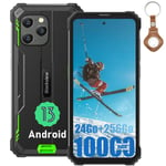 Smartphone Incassable Blackview BV8900 Pro 6,5 pouces 16Go+256Go Android 13 64MP+8MP+16MP 10380mAh 33W Étanché NFC avec UWB - Vert