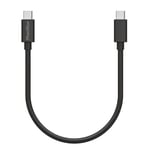 Cable 20cm USB-C USB-C Noir pour Oppo Find X2 Lite / Find X2 Neo / Find X2 Pro Phonillico®