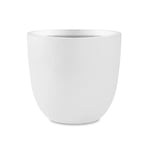 Kante Pot de Fleurs Rond en béton de 45,7 cm de diamètre pour intérieur et extérieur avec Trou de Drainage et Bouchon en Caoutchouc pour Maison, terrasse, Jardin, Blanc Pur