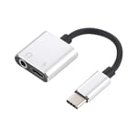 Adaptateur de câble USB C vers Jack 3.5 Type C 2-en-1 USB Type C 3.5mm Audio convertisseur d'écouteur charge
