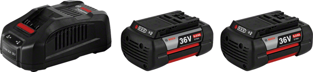 Bosch Batteri GBA; 36 V; 2x6,0 Ah + laddare GAL 3680 CV