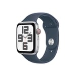 Apple Watch Series SE (2. gen.) GPS + Cellular 44 mm Aluminium i Sølv med Sport Band - S/M