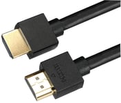 AV STAR HDMI Thin High Speed 4K HDMI Lead Male to Male, Slim Cable, 4m Black