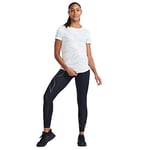 2XU Women's Light Speed Tee Short Sleeve T-Shirt, Soft Focus/Porcelain Reflect, S